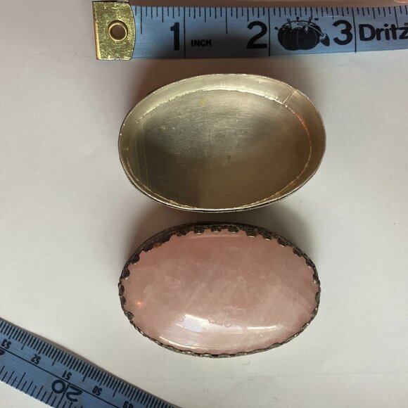 Rose Quartz Pill Box - Ring Box - Small Box - Picture 4 of 7